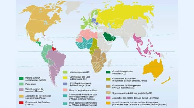 Les zones d'intégration économiques régionales