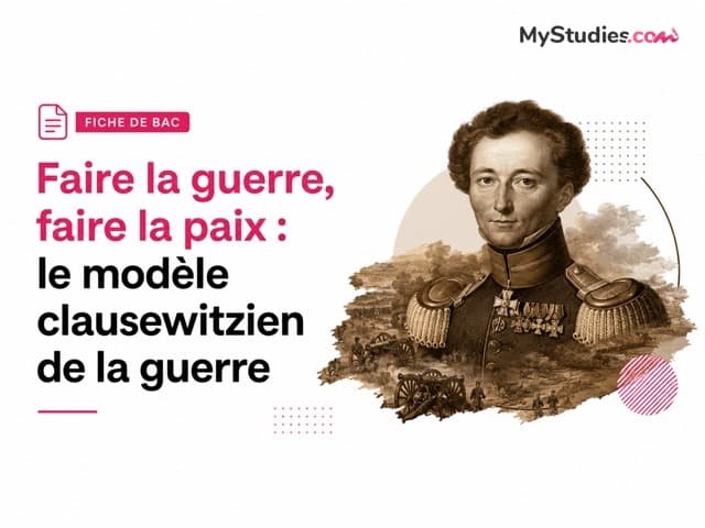 Fiche de bac - Faire la guerre, faire la paix : le modèle clausewitzien de la guerre