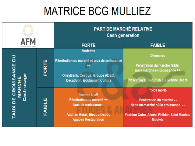 Analyse marketing du Groupe Mulliez - Matrice BCG