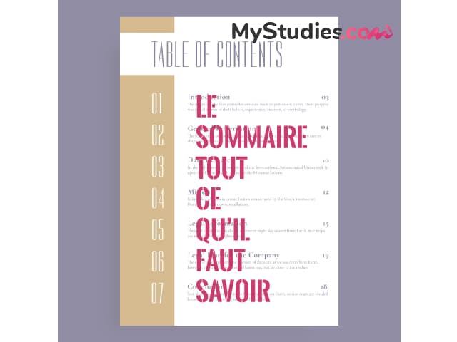 Le sommaire : tout ce que vous devez savoir !