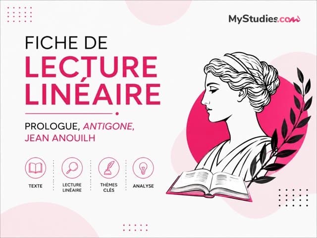 Fiche de lecture linéaire - Prologue, Antigone, Jean Anouilh