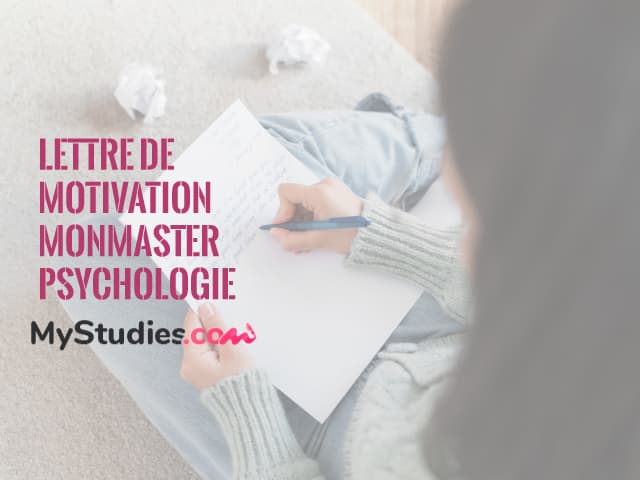 Lettre de motivation MonMaster, exemple pour un master en psychologie